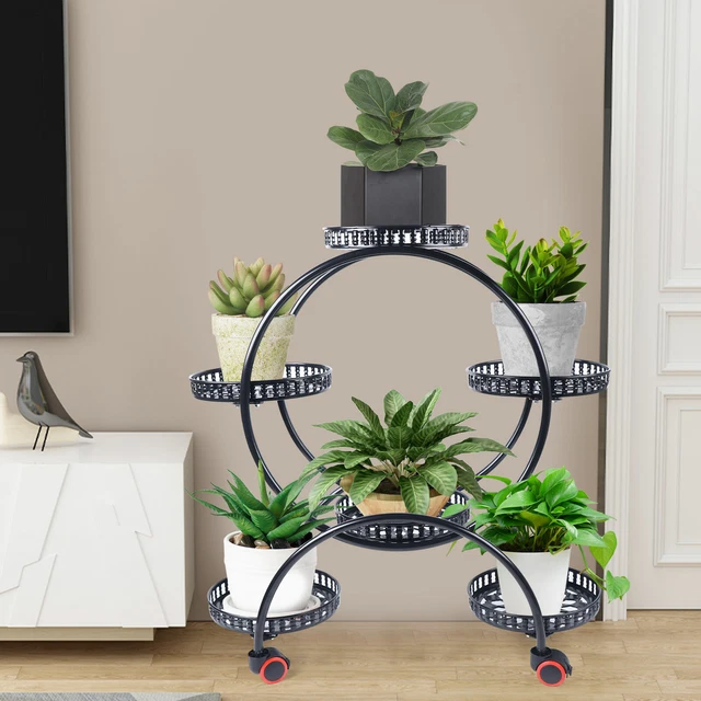 6 Tier Metal Plant Stand Outdoor Indoor Flower Pot Rack Display Shelf Garden