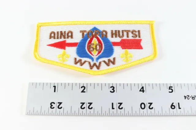 Vintage Aina Topa Hutsi #60 OA Order Arrow WWW Boy Scouts America Flap Patch 4