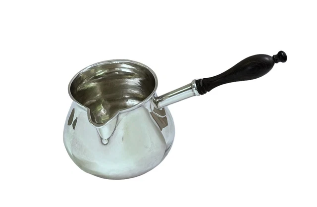 George Ii Solid Silver Brandy Saucepan - London - 1744 By Thomas Par Ii