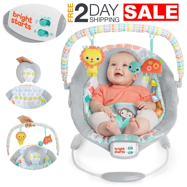Silla Mecedora Vibrante Animal Con Juguetes Colgantes Para Bebes De 0 a 24 Meses