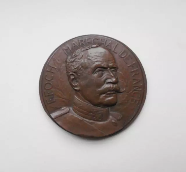 Frankreich, Ferdinand Foch, Marschall, Militär 1918, Bronze, Medaille #MH093