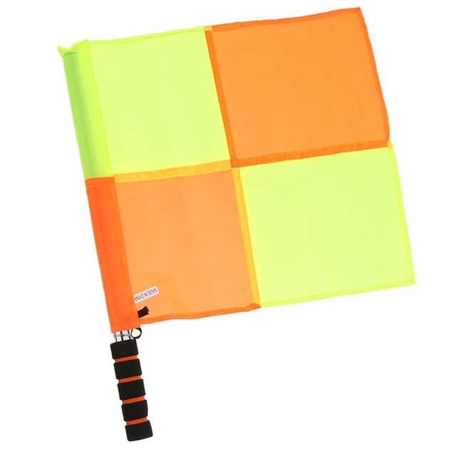 Drapeaux D'arbitre De Football Avec Poignée Antidérapante - Set De 2 Avec Sac De Transport