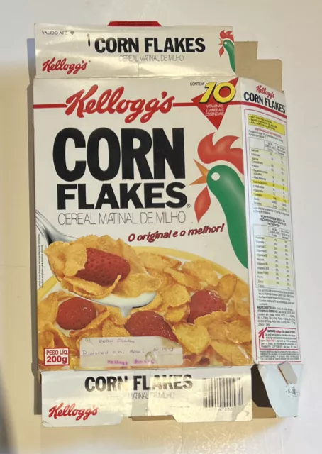 1993/1994 Vintage (Kellogg's) "CORN FLAKES" Cereal Box From Mexico