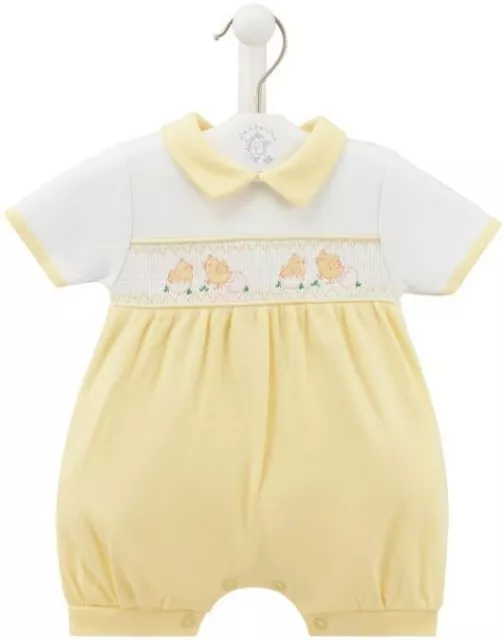 Dandelion Baby Girls Boys Spanish Style Smocked Chicks Romper Outfit Lemon ~ abg 2