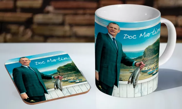 Doc Martin - 11oz Tea / Coffee Mug Coaster Gift Set