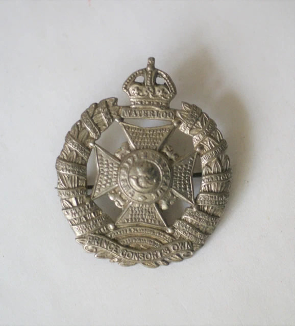 BRITISH RIFLE BRIGADE wartime cap badge converted to pin back