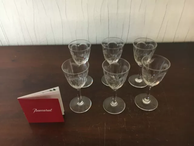 5 verres vin cuit modèle Molière en cristal de Baccarat (prix à la pièce)