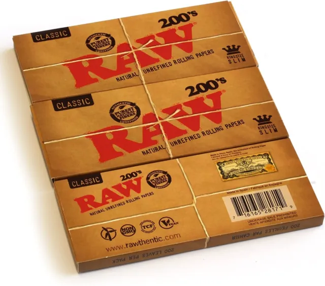 PAPEL RAW LARGO 200. 10 Libritos. Rolling Paper King Size EUR 29,50 -  PicClick IT
