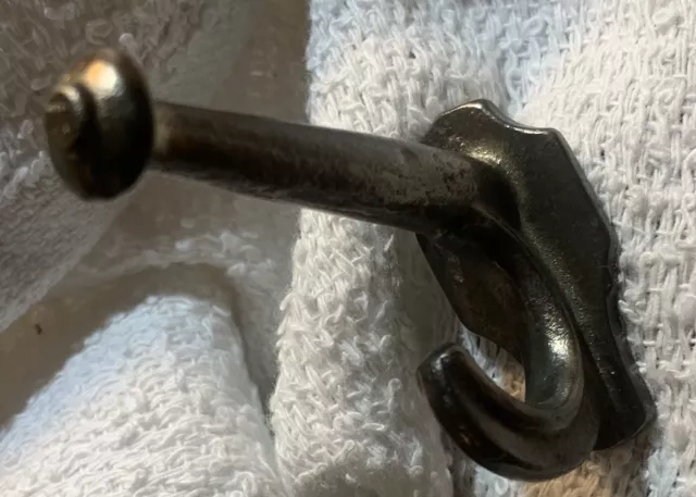Iron Civil War Era Antique Architectural Hardware Coat Hook Towel Hook