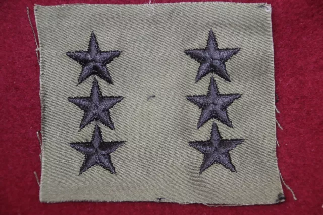 Rare Original Vietnam War Period Us Army 3 Star General Subdued Cloth Rank Badge