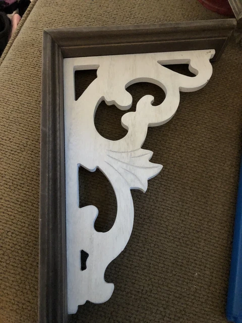 PAIR of Wood Corbels Sconces Shelf Mantel Supports