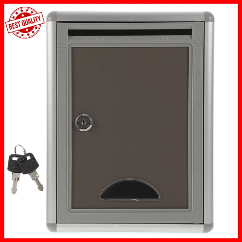 Buzón con cerradura para exteriores montado en pared pequeño buzón de aleación llave bloqueo buzón de correo EE. UU.