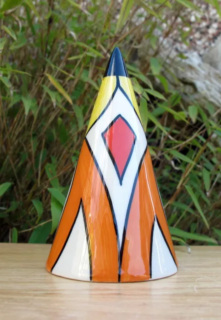 Lorna Bailey MINI Abstract Conical Sugar Shaker  Orange/Yellow/Red/White