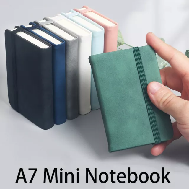 Notebook A7 PU Leather Notepad Pocket Journal Mini Business Planner Diary New