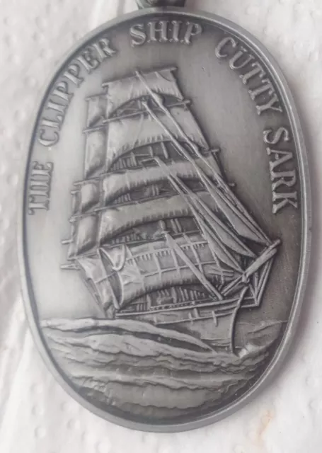 VINTAGE Retro Keyring Metal Key The Clipper Ship Cutty Sark Galleon Foremast