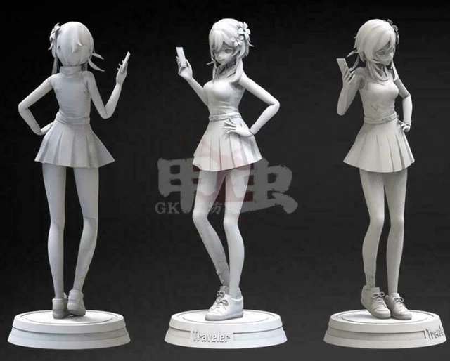 ANIME GENSHIN IMPACT yaoyao Girl Unpainted GK Models 3D Print Figures