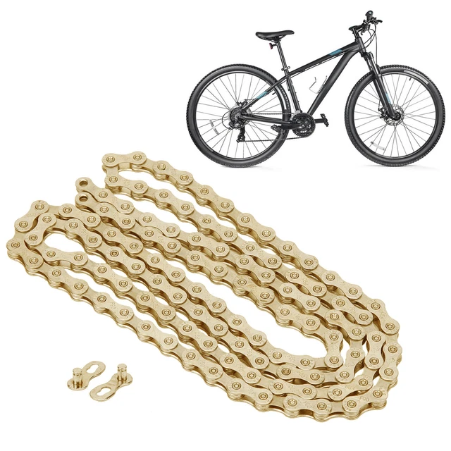 1x Steel Bicycle Chain F90 Mountain Road Folding Bike Chain 9 Speed Adjustable C