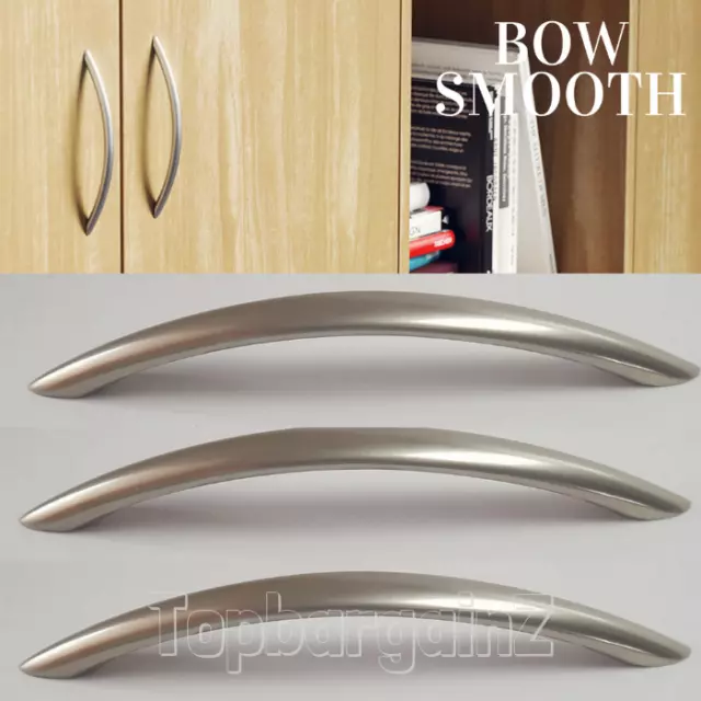 Cabinet Kitchen Handles Cupboard Door Bow Pull Polished Chrome Drawer Bedroom