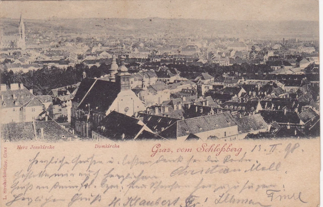 AK-Graz vom Schloßberg-1898