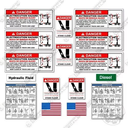 Fits Terex BT4792 Decal Kit Generic Safety Stickers - 7 YEAR OUTDOOR 3M VINYL!