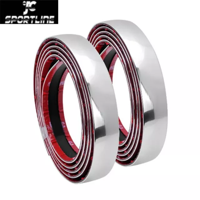 6mm*3m Chrome Moulding Trim Strip DIY For Door Window Bumper Grille Edge Scratch