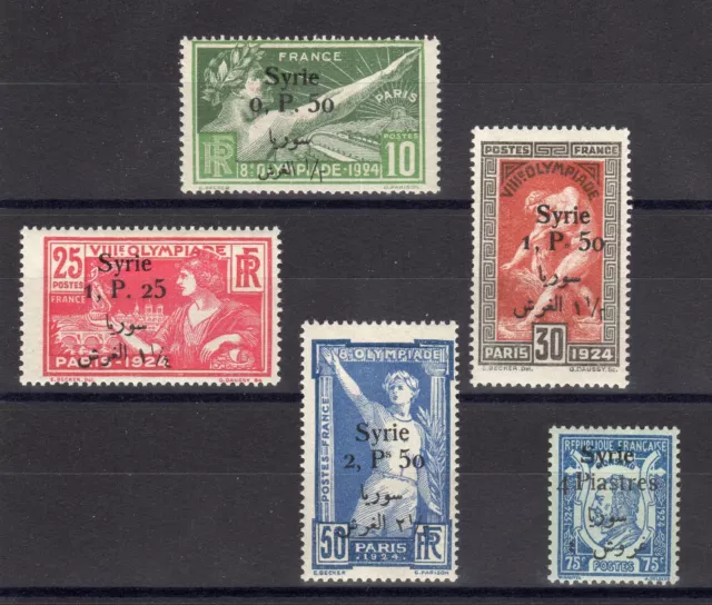 SYRIE SERIE COMPLETE DE 5 TIMBRES NEUF* N°149/153 Cote: 169,60€