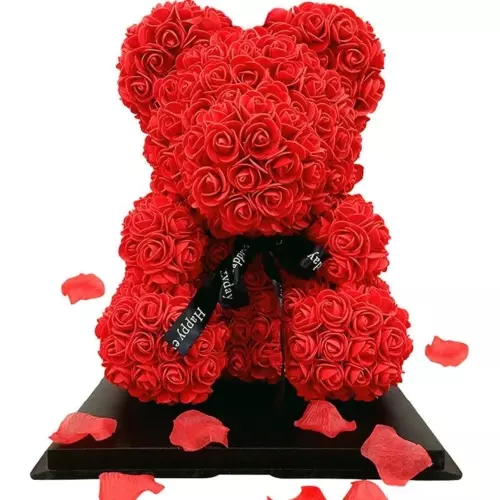 Orso di rose orsetto orsacchiotto per 25 CM IDEA REAGALO DI NATALE