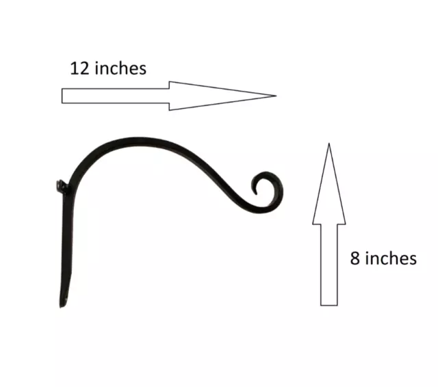 Plant Bracket Metal Hanging Wall Hook Hanger Iron Hooks set of 4 Hangers Holder