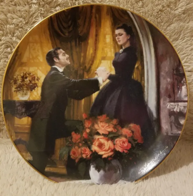 Gone With The Wind Collector Plate 1988 WS George THE PROPOSAL Rhett Scarlett #4