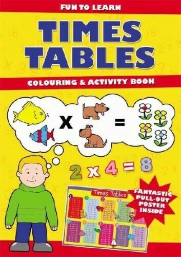 TIMES TABLES COLOURING Activity Book A3 Poster Educational Maths times-tables-colouring-activity-book-a3-poster-educational-maths