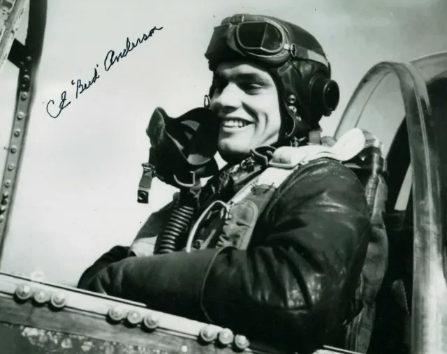 Clarence "Bud" Anderson Autographed Signed WWII P-51 Triple Ace 8x10 Photo