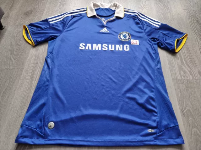 Mens adidas Chelsea Home football shirt 2008 - 2009 Size XL