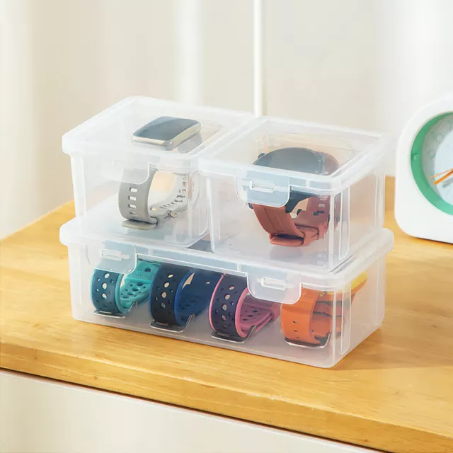 Transparentes Kunststoffgehäuse Smartwatch Schutzbox Uhr Aufbewahrungsbox mit Li Sn