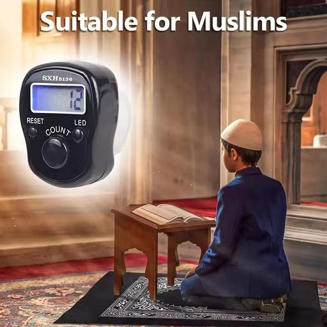 RYGRZJ Contatore per dita a LED, contatore elettronico digitale, contatore per dita ripristinabile, per maglieria, uncinetto, allenamento, giro, golf, bambino
