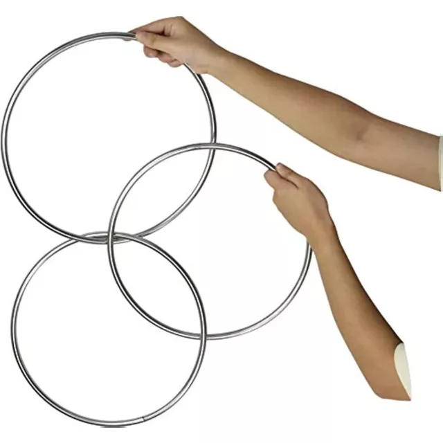 Chinese Linking Rings - 3 Pcs Metal Rings Magic Tricks for Magicians Stage Props