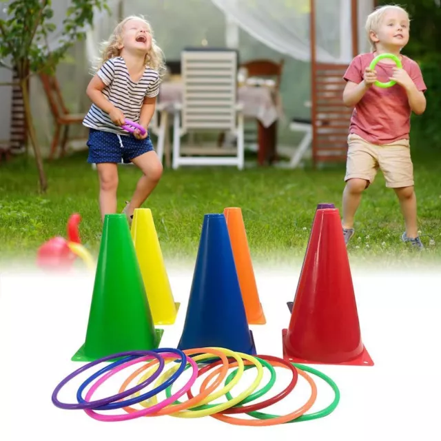 HIR Kids Duck Stacking Ring Game Rainbow Color Rings (7 Rings) (Multicolor)  Stacking & Balancing Games