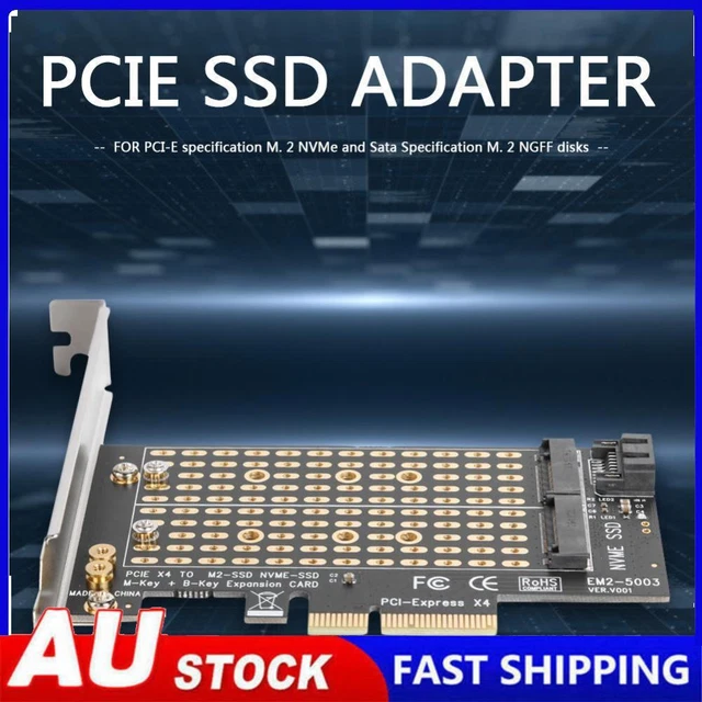 M+B Key M.2 NVME SSD to PCIE SATA Adapter Expansion Card for 2230 2242 2260 2280