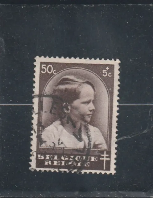 L6181 BELGIQUE timbre Y&T N° 441 de 1936 " Effigie Prince Baudouin  " Oblitéré