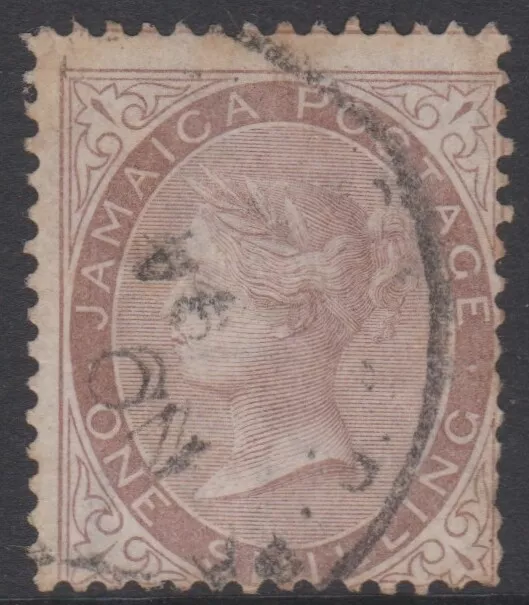 Jamaica Stamps - Queen Victoria - 1870 - 1/- dull brown - used - SG13