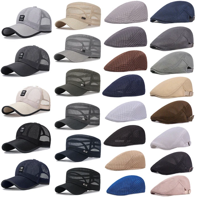 Sandy Ting Leder-Baseballkappe, Coole Hüte, Verstellbar, Unisex - Braun