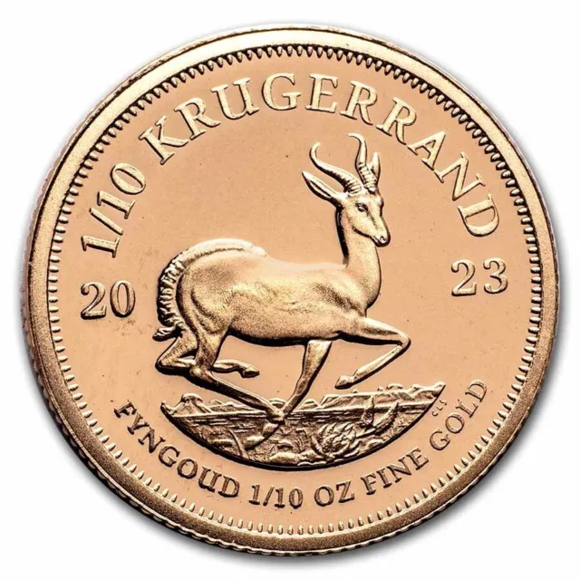 2023 SOUTH AFRICA KRUGERRAND 1/10oz .9167 Pure GOLD Bullion Coin