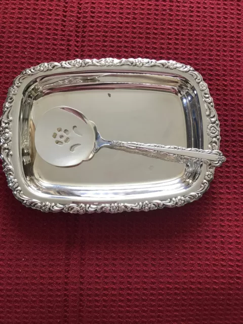 Onedia Silverplate 2-piece Cranberry Set Vintage with box