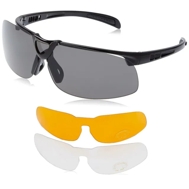 Sportbrille rahmenlos Sonnenbrille Outdoor Sport Wechselgläser polarisierend