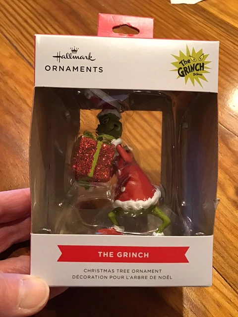 2021 Hallmark Red Box Christmas Tree Ornament  Dr. Seuss THE GRINCH - NEW NIB