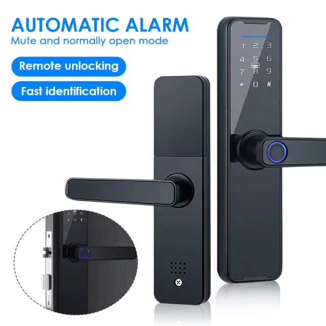 Fingerprint Digital Smart Door Lock Security Electronic APP Card Password Key AU