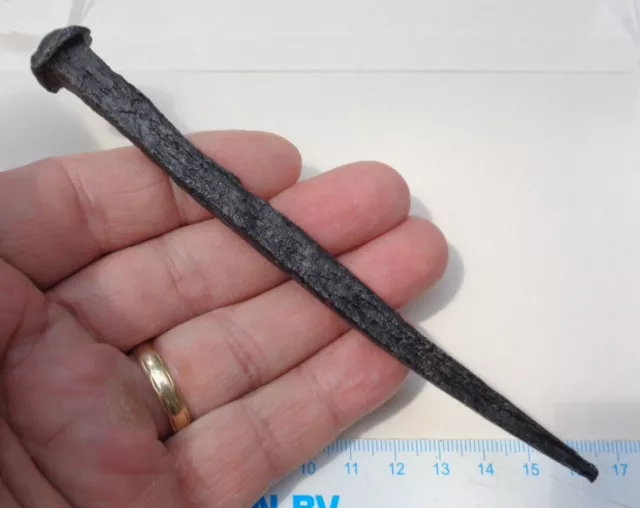 Dug Hand Forged Iron Square Nail 1500's/1700's Metal Detecting Find