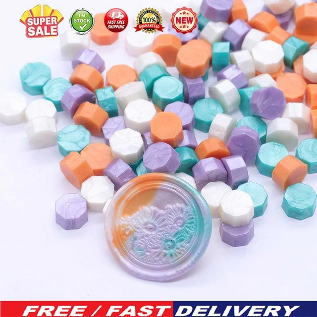 100 Piezas Sello Octaco, Cera, Colores Mixtos, Para Artesanía para Sobre