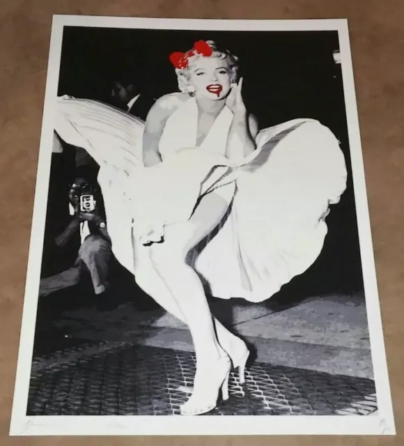 DEATH NYC ltd signed LG street art print 45x32cm Marilyn Monroe famous picture