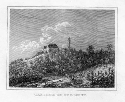 1840 - Wartberg Heilbronn Baden Württemberg Stahlstich