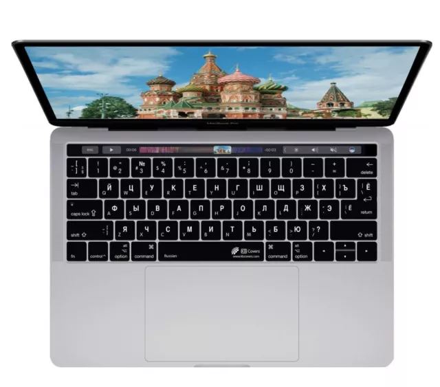 KB Tastatur-Abdeckung Russisch Russland Schutz-Cover Skin für MacBook Pro 13 15"